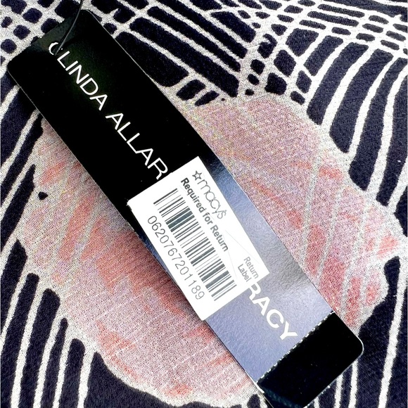 LINDA ALLARD for ELLEN TRACY SILK BLACK FLORAL SKIRT - Picture 11 of 13